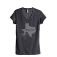 thumbnail image 1 of Thread Tank Home Roots State Texas TX Women's Relaxed V-Neck T-Shirt Tee Charcoal Medium, 1 of 4