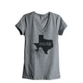 thumbnail image 1 of Thread Tank Home Roots State Texas TX Women's Relaxed V-Neck T-Shirt Tee Heather Grey Small, 1 of 4