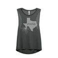 thumbnail image 1 of Thread Tank Home Roots State Texas TX Women's Sleeveless Muscle Tank Top Charcoal Large, 1 of 4