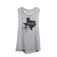 thumbnail image 1 of Thread Tank Home Roots State Texas TX Women's Sleeveless Muscle Tank Top Sport Grey Small, 1 of 4