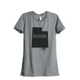 thumbnail image 1 of Thread Tank Home Roots State Utah UT Women's Relaxed Crewneck T-Shirt Tee Heather Grey Medium, 1 of 4
