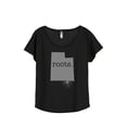 thumbnail image 1 of Thread Tank Home Roots State Utah UT Women's Relaxed Slouchy Dolman T-Shirt Tee Heather Black X-Large, 1 of 4