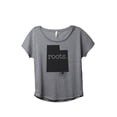 thumbnail image 1 of Thread Tank Home Roots State Utah UT Women's Relaxed Slouchy Dolman T-Shirt Tee Heather Grey 2X-Large, 1 of 4