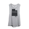 thumbnail image 1 of Thread Tank Home Roots State Utah UT Women's Sleeveless Muscle Tank Top Sport Grey Small, 1 of 4
