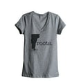 thumbnail image 1 of Thread Tank Home Roots State Vermont VT Women's Relaxed V-Neck T-Shirt Tee Heather Grey Medium, 1 of 4
