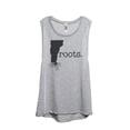 thumbnail image 1 of Thread Tank Home Roots State Vermont VT Women's Sleeveless Muscle Tank Top Sport Grey Small, 1 of 3