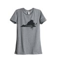 thumbnail image 1 of Thread Tank Home Roots State Virginia VA Women's Relaxed Crewneck T-Shirt Tee Heather Grey Small, 1 of 4