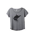 thumbnail image 1 of Thread Tank Home Roots State West Virginia WV Women's Relaxed Slouchy Dolman T-Shirt Tee Heather Grey Small, 1 of 4