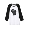 thumbnail image 1 of Thread Tank Home Roots State Wisconsin WI Unisex 3/4 Sleeves Baseball Raglan White Black Small, 1 of 4