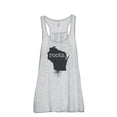 thumbnail image 1 of Thread Tank Home Roots State Wisconsin WI Women's Sleeveless Flowy Racerback Tank Top Sport Grey Large, 1 of 5