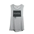 thumbnail image 1 of Thread Tank Home Roots State Wyoming WY Women's Sleeveless Muscle Tank Top Sport Grey Small, 1 of 4