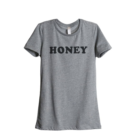 Thread Tank Honey Women's Fashion Relaxed Crewneck T-Shirt Tee Heather Grey 2X-Large