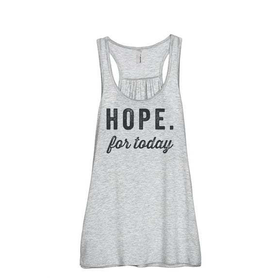 Thread Tank Hope For Today Women's Sleeveless Flowy Racerback Tank Top Sport Grey Large