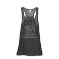 thumbnail image 1 of Thread Tank House Party Realtor Women's Sleeveless Flowy Racerback Tank Top Charcoal Medium, 1 of 5