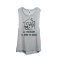 thumbnail image 1 of Thread Tank House Party Realtor Women's Sleeveless Muscle Tank Top Sport Grey Small, 1 of 4
