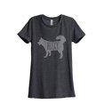 thumbnail image 1 of Thread Tank Husky Dog Silhouette Women's Relaxed Crewneck T-Shirt Tee Charcoal Large, 1 of 4