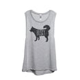 thumbnail image 1 of Thread Tank Husky Dog Silhouette Women's Sleeveless Muscle Tank Top Sport Grey Small, 1 of 4
