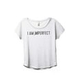 thumbnail image 1 of Thread Tank I Am Perfect Women's Fashion Relaxed Slouchy Dolman T-Shirt Tee Heather White Large, 1 of 1