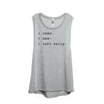 thumbnail image 1 of Thread Tank I Came I Saw I Left Early Women's Sleeveless Muscle Tank Top Sport Grey Small, 1 of 4