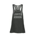 thumbnail image 1 of Thread Tank I Hate Running Women's Sleeveless Flowy Racerback Tank Top Charcoal 2X-Large, 1 of 5