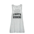 thumbnail image 1 of Thread Tank I Hate Running Women's Sleeveless Flowy Racerback Tank Top Sport Grey X-Large, 1 of 5