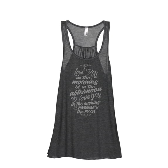 Thread Tank I Love You Always Women's Sleeveless Flowy Racerback Tank Top Charcoal Small
