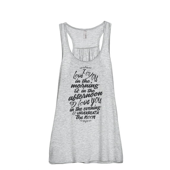 Thread Tank I Love You Always Women's Sleeveless Flowy Racerback Tank Top Sport Grey Small
