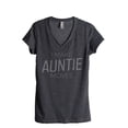 thumbnail image 1 of Thread Tank I Make Auntie Moves Women's Fashion Relaxed V-Neck T-Shirt Tee Charcoal 2X-Large, 1 of 4
