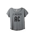 thumbnail image 1 of Thread Tank I Need AC Women's Relaxed Slouchy Dolman T-Shirt Tee Heather Grey Large, 1 of 4