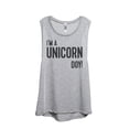 thumbnail image 1 of Thread Tank I'm A Unicorn DOY Women's Sleeveless Muscle Tank Top Sport Grey Small, 1 of 3