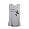 thumbnail image 1 of Thread Tank I'm Really A Mermaid Women's Sleeveless Muscle Tank Top Sport Grey Small, 1 of 4