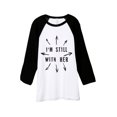 thumbnail image 1 of Thread Tank I'm Still With Her Unisex 3/4 Sleeves Baseball Raglan White Black X-Small, 1 of 4