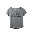 thumbnail image 1 of Thread Tank If I Can't Bring My Dog I'm Not Coming Women's Relaxed Slouchy Dolman T-Shirt Tee Heather Grey 2X-Large, 1 of 4