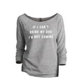 thumbnail image 1 of Thread Tank If I Can't Bring My Dog I'm Not Coming Women's Slouchy 3/4 Sleeves Raglan Sweatshirt Sport Grey Small, 1 of 3