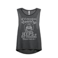 thumbnail image 1 of Thread Tank If It Involves Country Trails Jeeps and Off Roading Count Me In Women's Sleeveless Muscle Tank Top Charcoal Small, 1 of 4