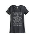 thumbnail image 1 of Thread Tank If It Involves Festivals Beers and Summer Count Me In Women's Relaxed Crewneck T-Shirt Tee Charcoal Medium, 1 of 5