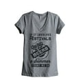 thumbnail image 1 of Thread Tank If It Involves Festivals Beers and Summer Count Me In Women's Relaxed V-Neck T-Shirt Tee Heather Grey Small, 1 of 4