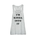thumbnail image 1 of Thread Tank Im Kinda Into It Women's Sleeveless Flowy Racerback Tank Top Sport Grey Small, 1 of 5