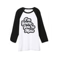 thumbnail image 1 of Thread Tank Im Yours Youre Mine Unisex 3/4 Sleeves Baseball Raglan White Black Large, 1 of 4