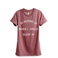 thumbnail image 1 of Thread Tank In Memory Of When I Could Sleep In Women's Fashion Relaxed Crewneck T-Shirt Tee Heather Rouge Small, 1 of 1