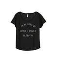thumbnail image 1 of Thread Tank In Memory Of When I Could Sleep In Women's Fashion Relaxed Slouchy Dolman T-Shirt Tee Heather Black Small, 1 of 4