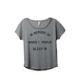 thumbnail image 1 of Thread Tank In Memory Of When I Could Sleep In Women's Fashion Relaxed Slouchy Dolman T-Shirt Tee Heather Grey Small, 1 of 4