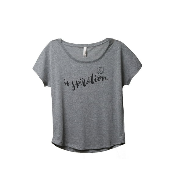 Thread Tank Inspiration Dove Women's Relaxed Slouchy Dolman T-Shirt Tee Heather Grey Small