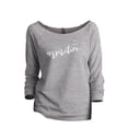 thumbnail image 1 of Thread Tank Inspiration Dove Women's Slouchy 3/4 Sleeves Raglan Sweatshirt Sport Grey Medium, 1 of 3