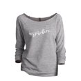 thumbnail image 1 of Thread Tank Inspiration Dove Women's Slouchy 3/4 Sleeves Raglan Sweatshirt Sport Grey Small, 1 of 3
