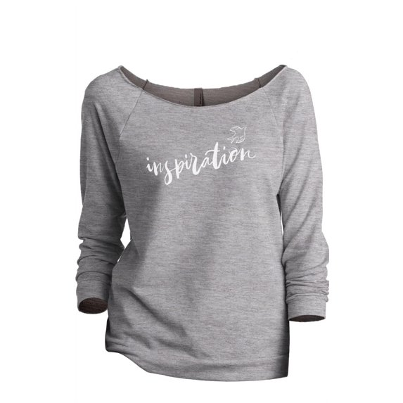 Thread Tank Inspiration Dove Women's Slouchy 3/4 Sleeves Raglan Sweatshirt Sport Grey Small