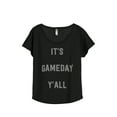 thumbnail image 1 of Thread Tank Its Gameday Yall Women's Relaxed Slouchy Dolman T-Shirt Tee Heather Black 3X-Large, 1 of 4