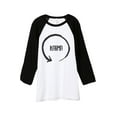 thumbnail image 1 of Thread Tank Karma Cycle Unisex 3/4 Sleeves Baseball Raglan White Black Large, 1 of 4