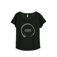 thumbnail image 1 of Thread Tank Karma Cycle Women's Relaxed Slouchy Dolman T-Shirt Tee Heather Black 3X-Large, 1 of 4