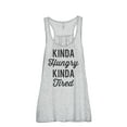 thumbnail image 1 of Thread Tank Kinda Hungry Women's Sleeveless Flowy Racerback Tank Top Sport Grey X-Large, 1 of 5